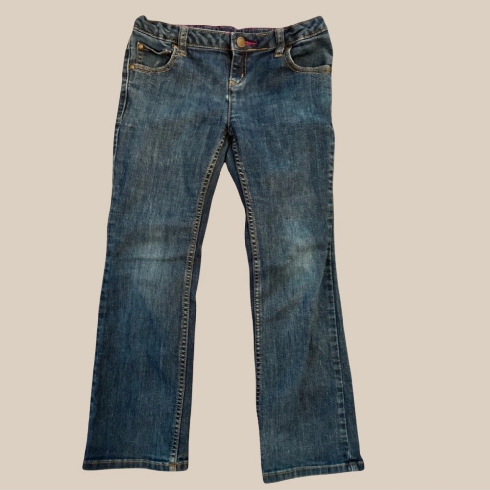 Lands' End Girls Classic Bootcut Denim Jeans Size 8 plus 8+